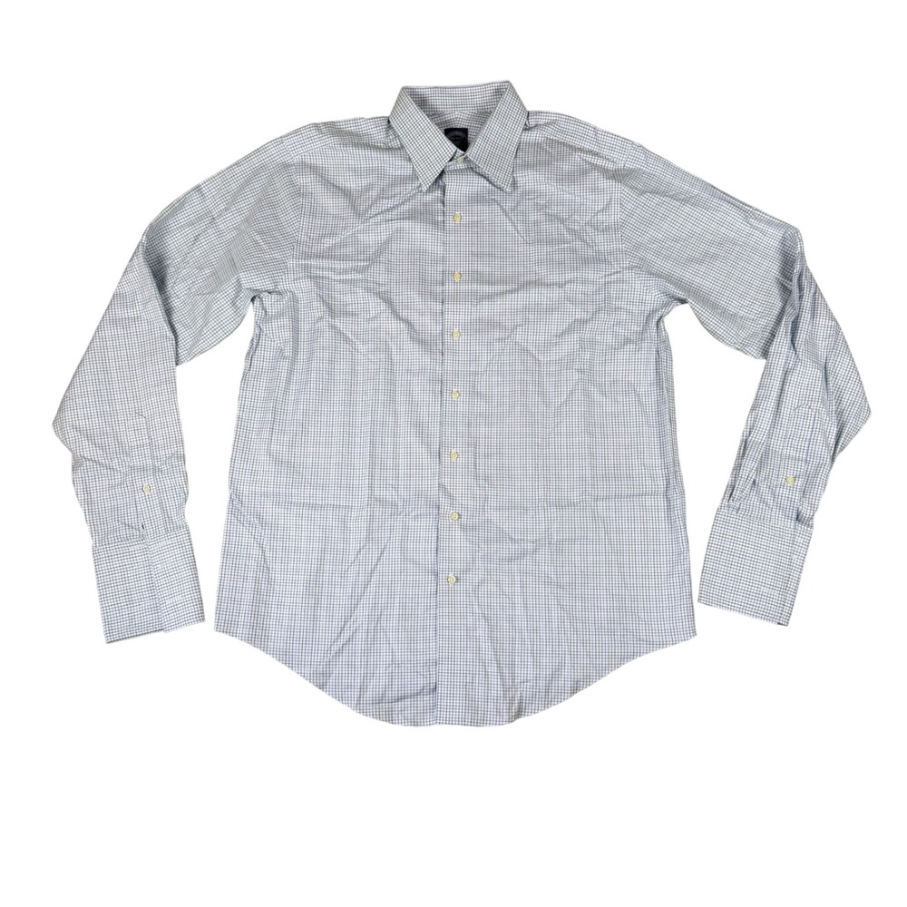 Brooks Brothers Mens 16.5 38/39 Supima Cotton Non-Iron Tattersall French Cuff